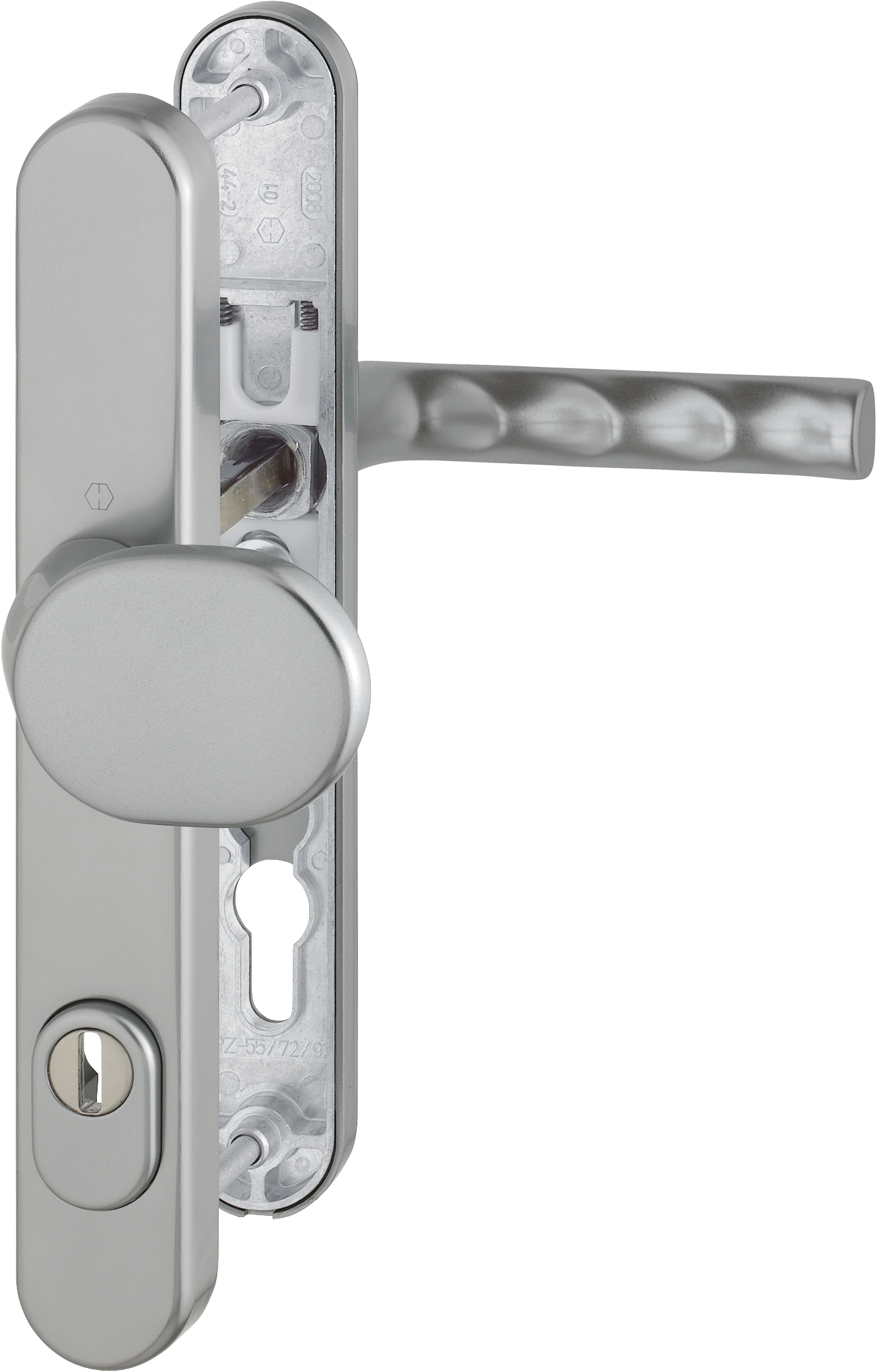 HOPPE Sicherheits-Wechselgarnitur Hamburg 86G/3359ZA/3357N/1700FA,Langschild,ES1,ZA92/8,F9,TS72-82