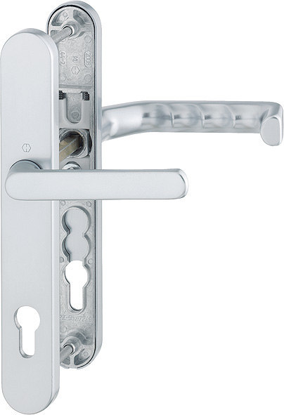 HOPPE Drückergarnitur Liverpool mit Schmalschild 099KH/3357N/1313G, Aluminium