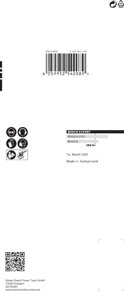 Bosch EXPERT C470 Schleifpapier, 8 Löcher für Schwingschleife, 93 x 186&nbsp;mm, K 100, 10 Stk.