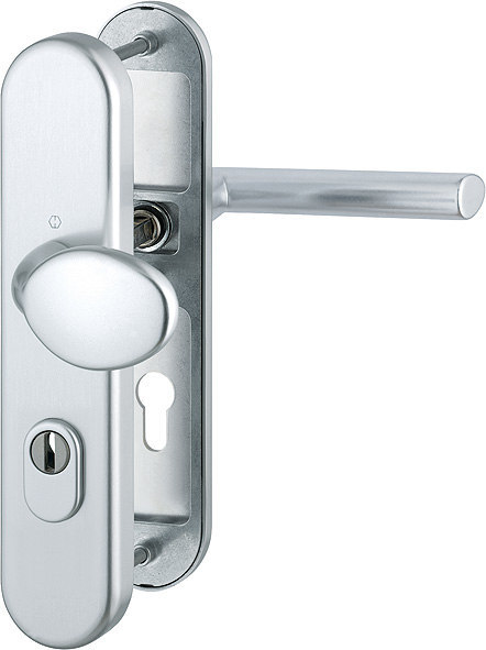 HOPPE FH Schutz-Wechselgarnitur Stockholm mit Langschild FS-76G/3332ZA/3310/1140F, Aluminium