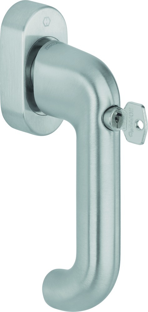 HOPPE Fenstergriff Paris E038S/UD9056, abschließbar, oval,7/32-42,TBT4,F69-S