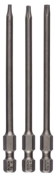 Bosch Schrauberbit-Set Extra-Hart, 3-teilig, T8, T10, T15, 89 mm