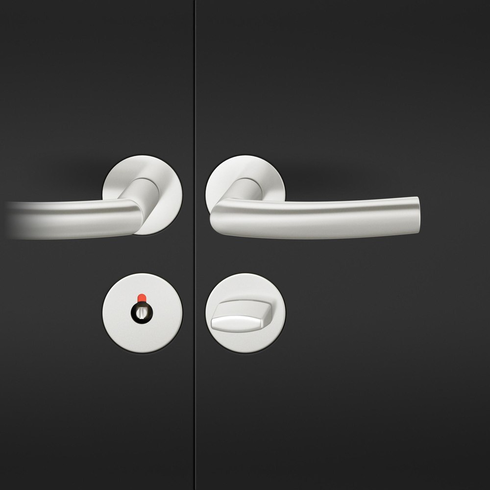 FSB Drückergarnitur mit Rosetten 72 1107, rund, flächenb., VK 8, AGL3, Aluminium