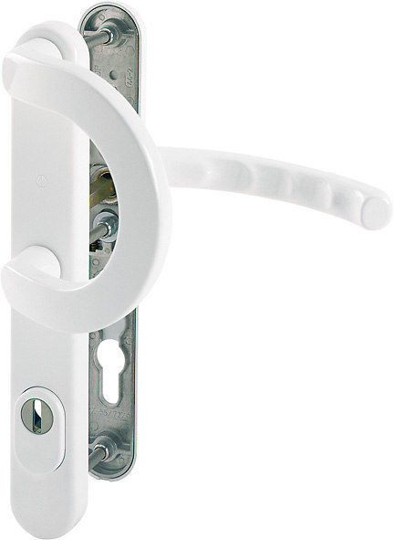 HOPPE Sicherheits-Wechselgarnitur Luxembourg 513G/3359ZA/3357N/1500,LS ov.,15mm,ES1,ZA/PZ 92/8,F9016,TS 67-72