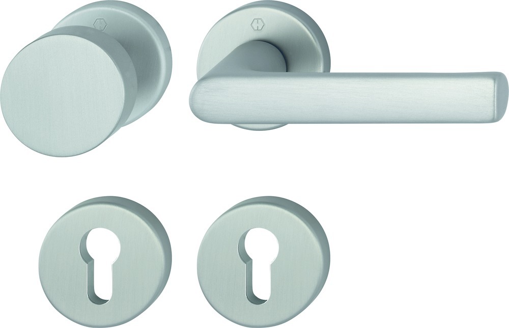 HOPPE Wechselgarnitur mit Rosetten Hamburg 58/42KV/42KVS/1700, Aluminium