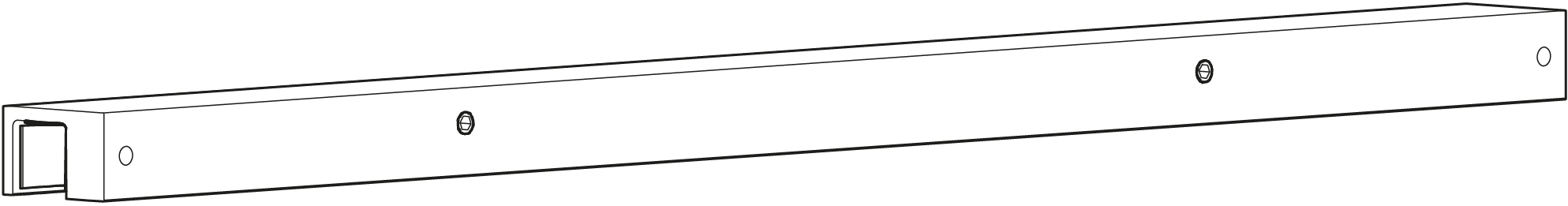 Glastürschuh DORMA ED, Aluminium