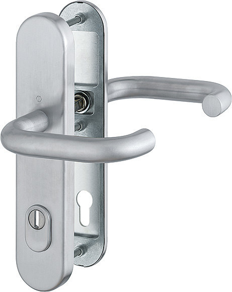 HOPPE FH AP Schutz-Drückergarnitur Paris mit Langschild FS-E138F/3332ZA/3310, Edelstahl