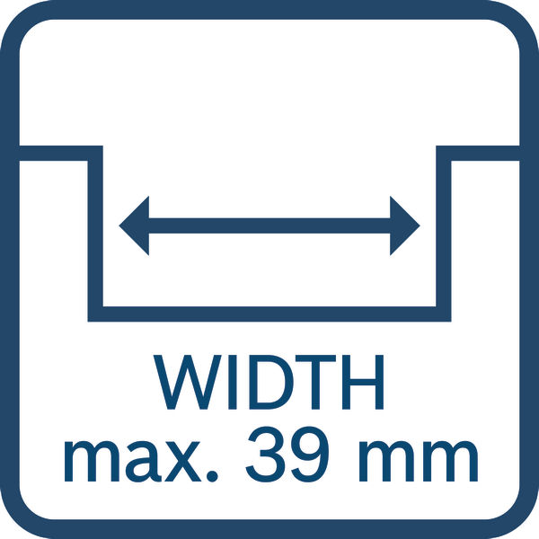 Symbol, Gurtbreite 39 mm, Breite 39 mm, Breitenmaß, Produktbreite, Maße