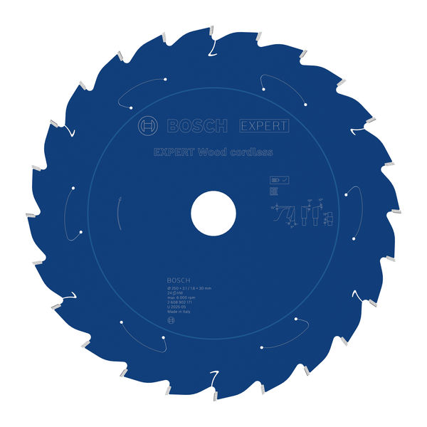 Produktbild, circular_saw_disc, combination_blade, carbide_tooth, blue_color, for_bosch_tools