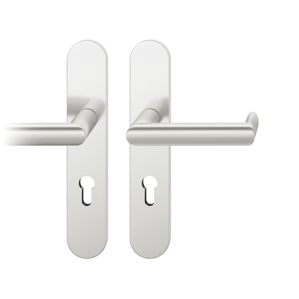 FSB FH Drückergarnitur mit Langschild 79 1178, oval, Aluminium