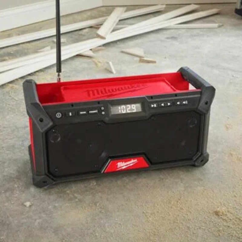 Radio, tragbarer Lautsprecher, Bluetooth, Milwaukee, Baustelle
