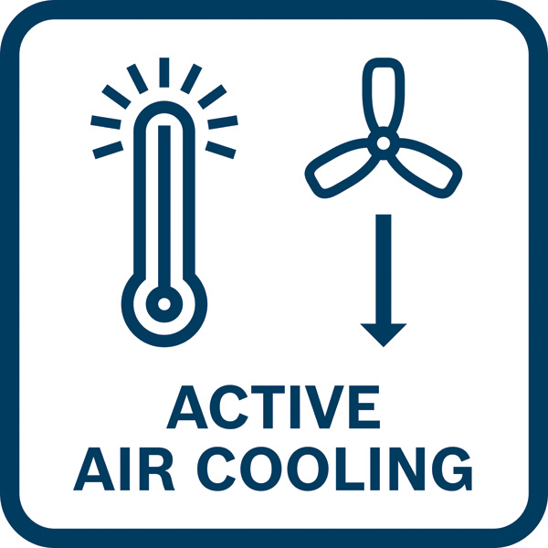 Symbol, aktive, luft, kühlung, ventilator, thermometer