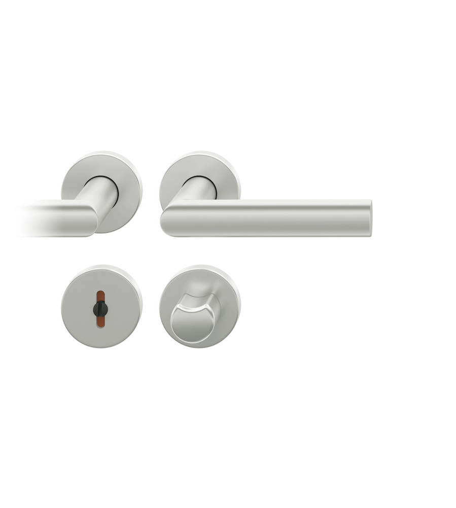 FSB Drückergarnitur mit Rosetten 12 1108, ASL, rund, VK 8,5 mm, mit Nocken, Aluminium