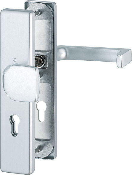 HOPPE FH Schutz-Wechselgarnitur Detroit mit Langschild FS-61G/2221/2210/1644F, Aluminium