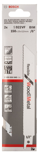 Bosch Säbelsägeblatt S 1122 HF, 100er-Pack