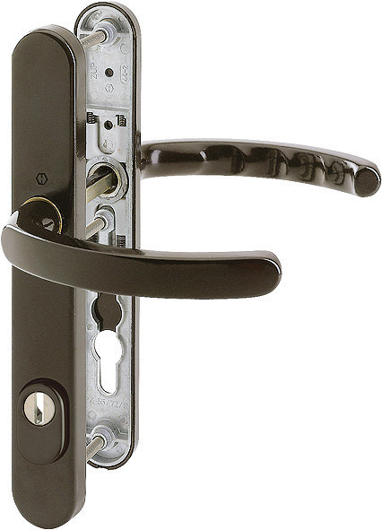 HOPPE Sicherheits-Drückergarnitur Luxembourg 1500/3359ZA/3357N,LS ov.,15mm