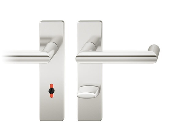 FSB Drückergarnitur mit Kurzschild 12 1016, VK 8, eckig, mit Nocken, Edelstahl