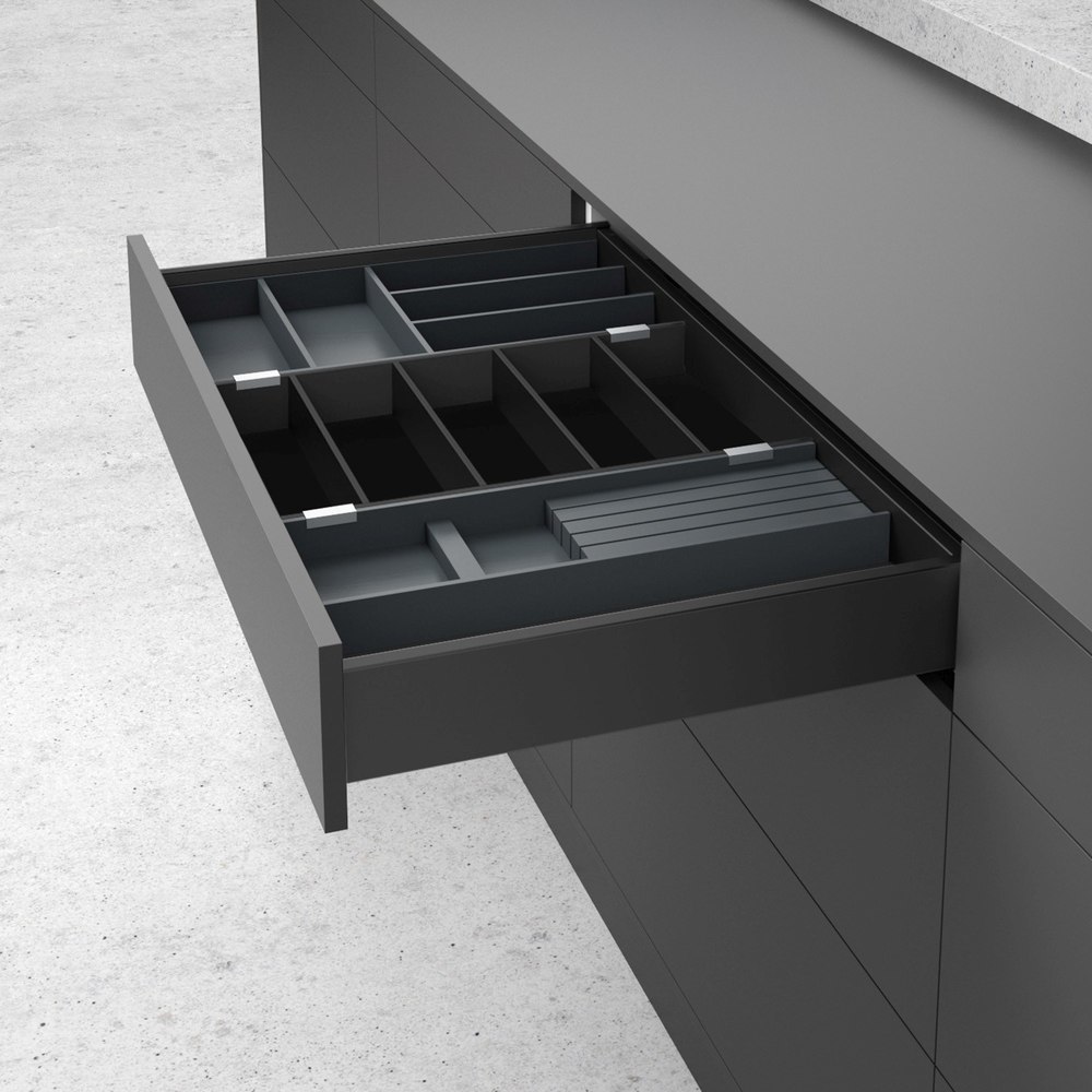 Hettich Möbel-Schubkasteninnenorganisation OrgaTray 630, Korpusb. 400mm, B 270mm, H 43mm, T 500mm