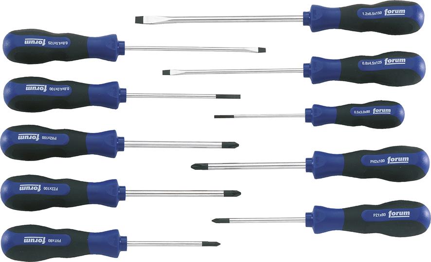 FORUM Schraubendreher-Satz  10tlg. Schl./PH/PZ