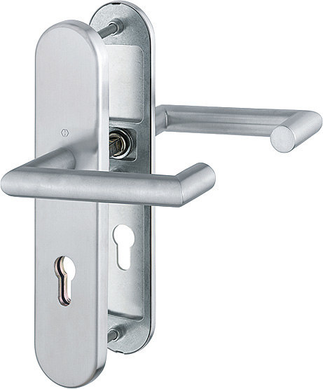 HOPPE FH Schutz-Drückergarnitur Rotterdam mit Langschild FS-E1401F/3331/3310, Edelstahl