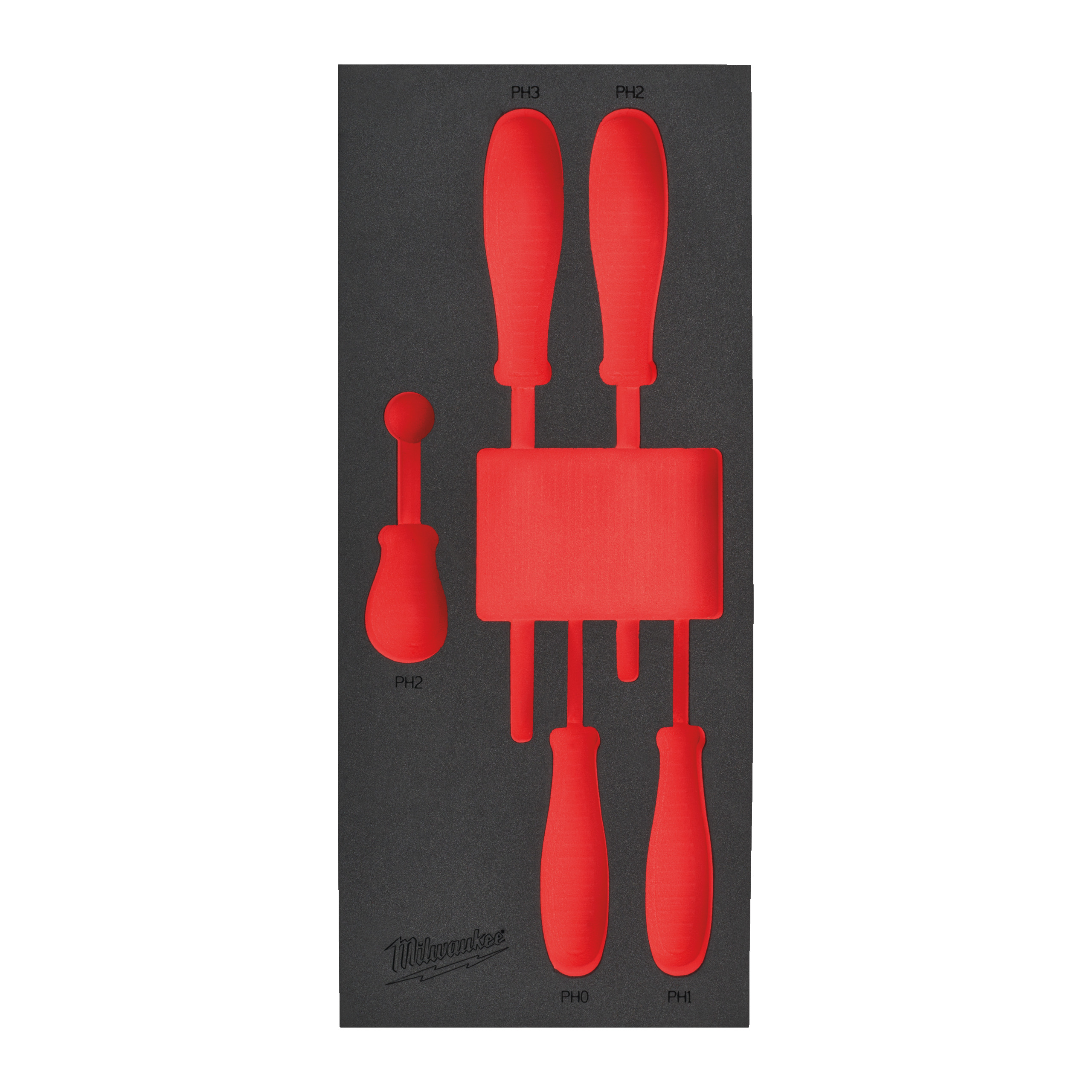 Milwaukee Einlage für Tri-Lobe Schraubendreher, Werkstattwagen 78 cm Ersatz-Einlage 1/3