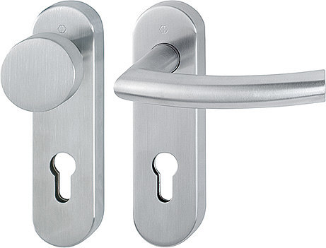 HOPPE FH Wechselgarnitur Trondheim mit Kurzschild FS-E58/353KH/1430, Edelstahl