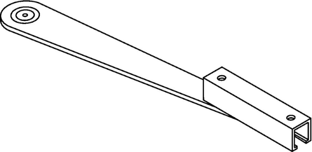 Gleitschiene GEZE für TS 550, Aluminium