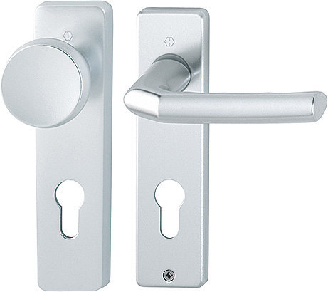 HOPPE Wechselgarnitur Birmingham mit Kurzschild 54/227K/202KP/AP/1117, Aluminium