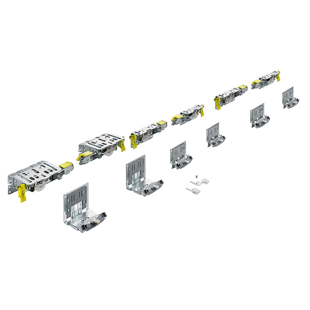 Hettich Falttür-Laufteilset TopLine XL, Türgewicht max.: 80 kg, TS 22-30, Türflügelanzahl: 3-türig