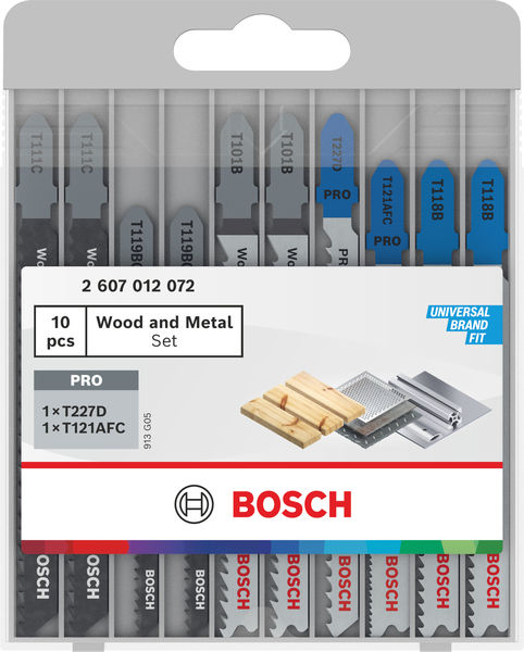 Produktbild Verpackung, Holzmetall-Set, Sägeblätter, Trennscheiben, Schneidwerkzeug, Bosch