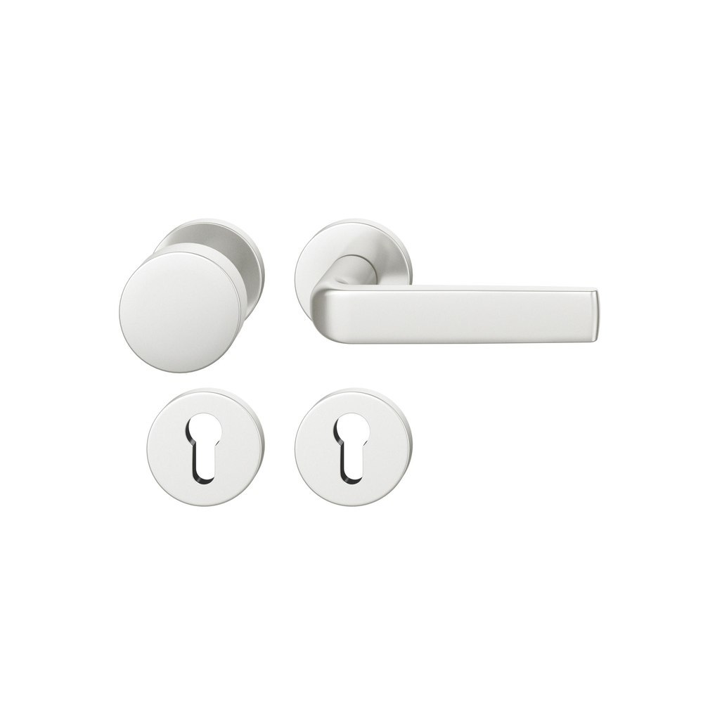 FSB Wechselgarnitur mit Rosetten 72 1267, AGL3, rund, VK 8 mm, Aluminium