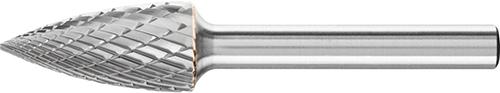 Hartmetall-Frässtift mit 6-mm-Schaft, Geschossform SPG (Spitzbogen), Zahnung 3 PLUS