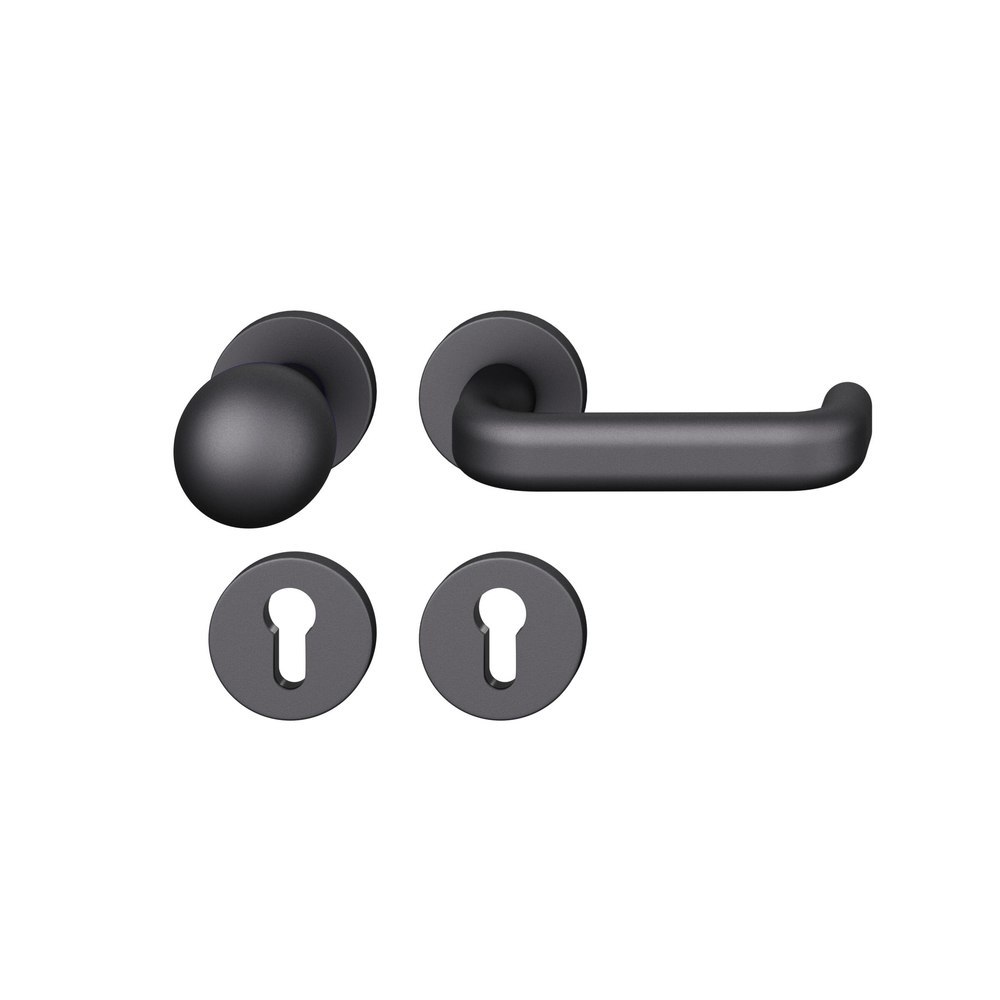 FSB FH Wechselgarnitur mit Rosetten 79 1243, AGL3, rund, VK 9 mm, Aluminium