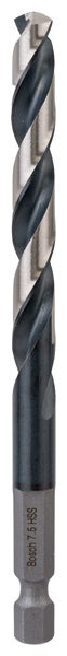 Bosch HSS Spiralbohrer mit Sechskantschaft 7,5 mm