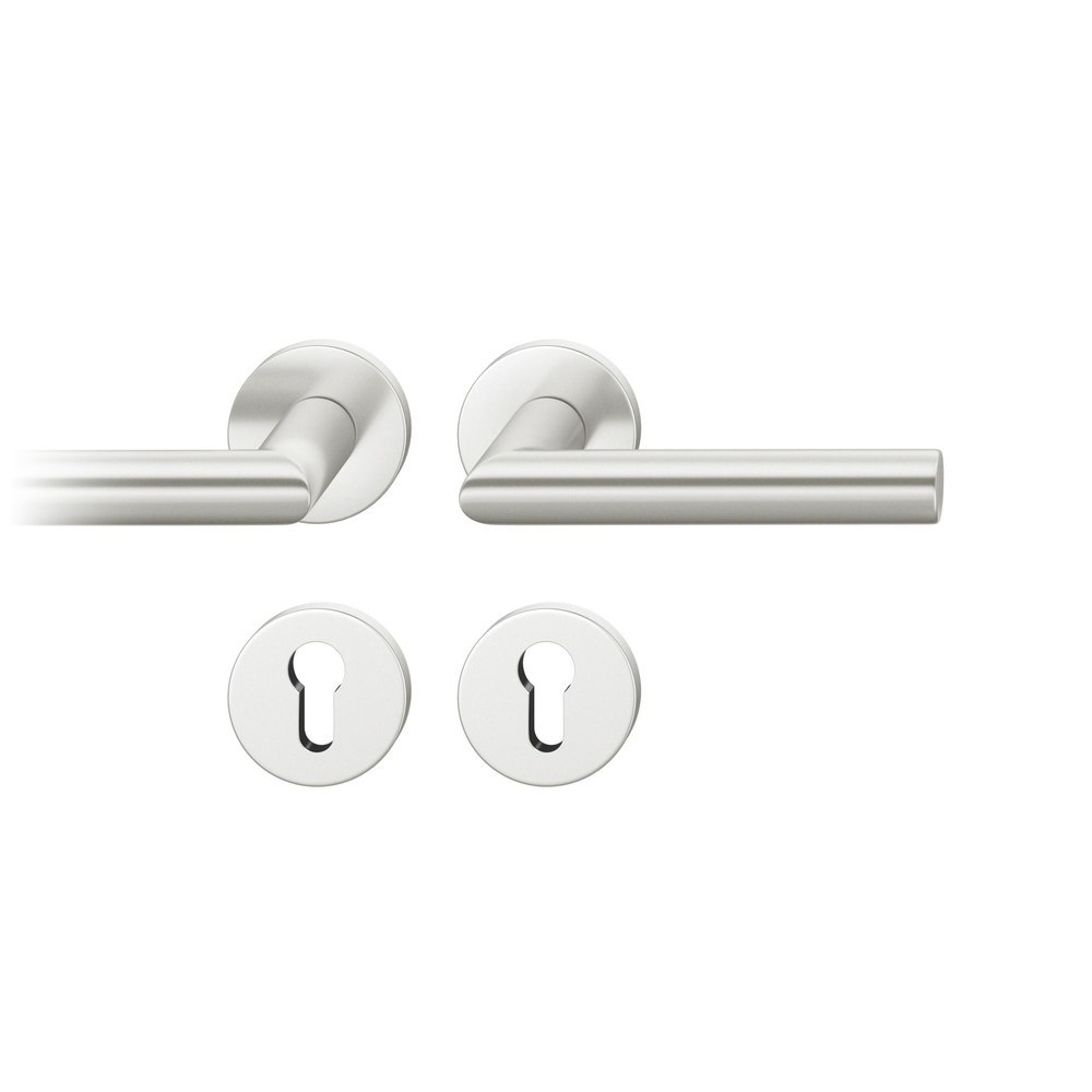 FSB FH Drückergarnitur mit Rosetten 76 1076, rund, mit Nocken, VK 9, AGL3, Aluminium