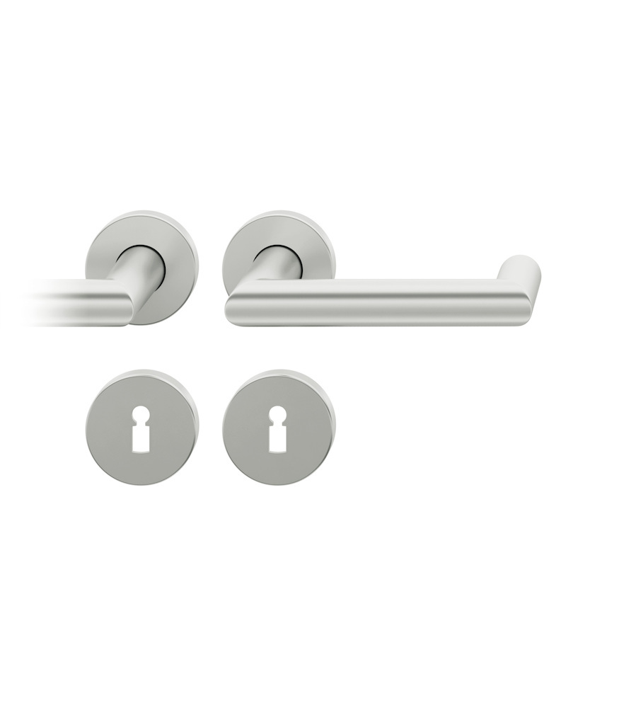 FSB Drückergarnitur mit Rosetten 12 1016, ASL, rund, VK 8,5 mm, mit Nocken, Edelstahl