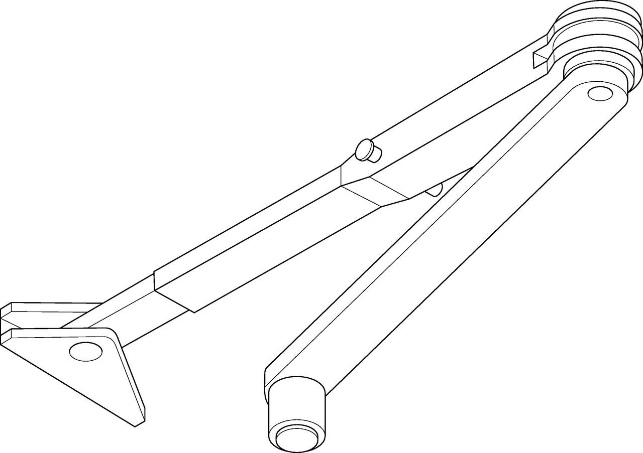 Strichzeichnung, Maschine, Federung