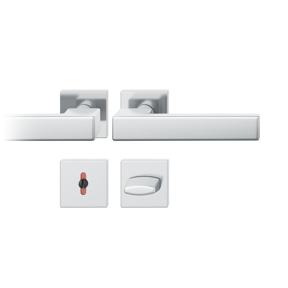 FSB Drückergarnitur mit Rosetten 12 1183, ASL, eckig, VK 7 mm, mit Nocken, Edelstahl