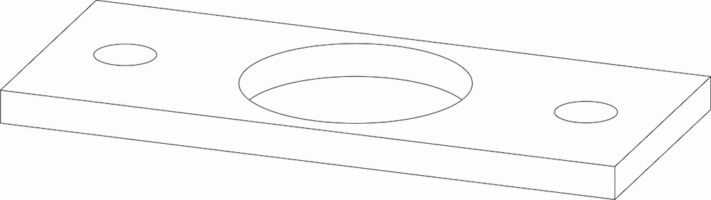 Flachschließblech GEZE für Türen IQ Lock, Unterlage Schaltschloss, Edelstahl