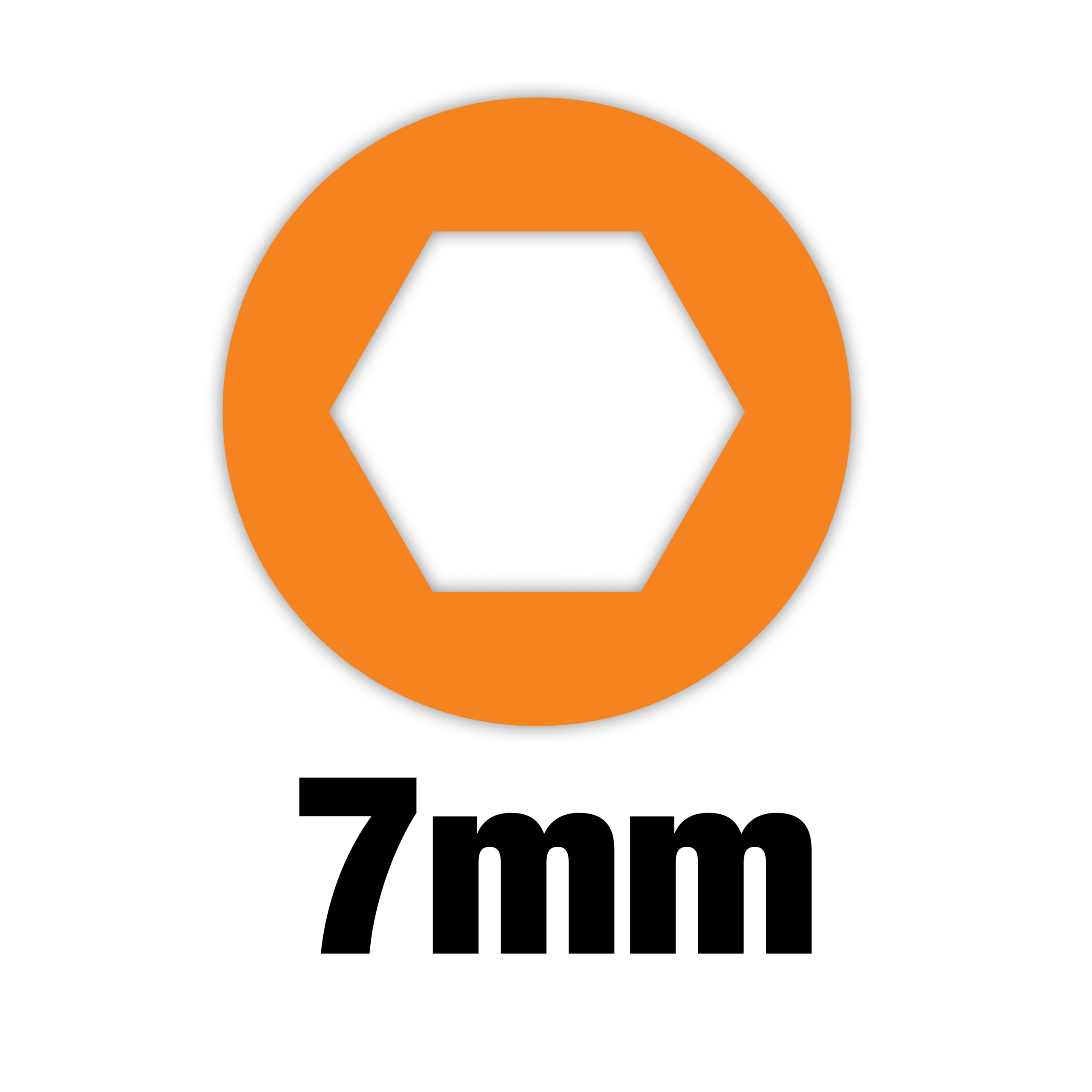 Milwaukee Steckschlüssel SW 7 mm / M4 mit Griff und Durchgangsloch