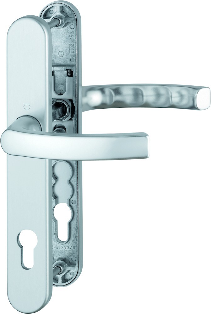 HOPPE Drückergarnitur Liège mit Schmalschild 1540/3357N, Aluminium