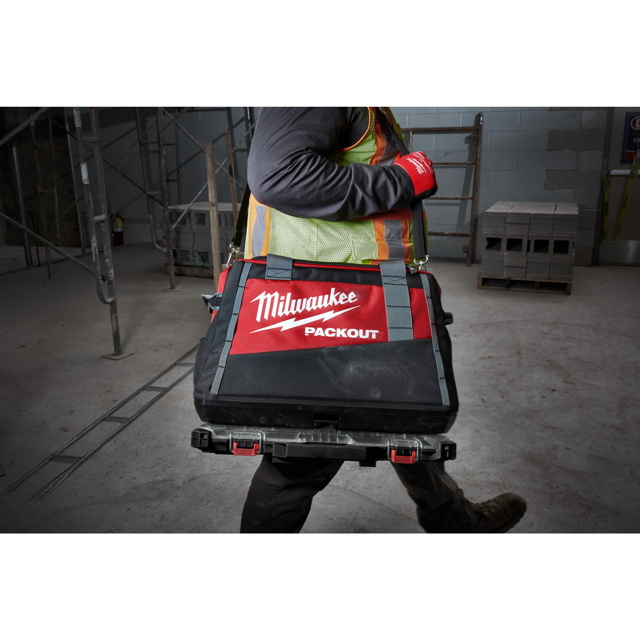 Milwaukee Organiser 500 x 380 65 mm PACKOUT Slim, inkl. Sortierboxen