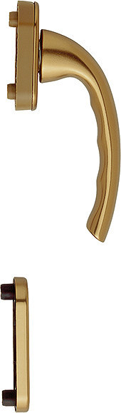 HOPPE Fenstertür-Halbgarnitur Tôkyô 0710/U26/49PNS, N 10, Profilzylinder gelocht