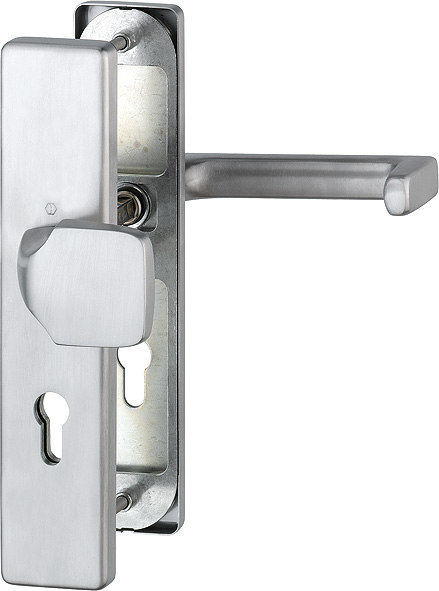 HOPPE FH Schutz-Wechselgarnitur Detroit mit Langschild FS-E61G/2221/2210/1644F, Edelstahl