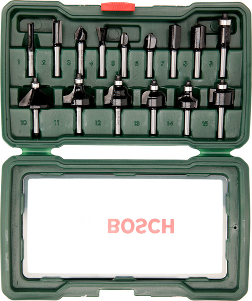 Bosch 15-teiliges HM-Fräser-Set