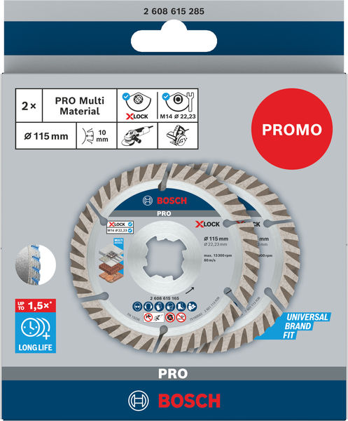 Produktbild Verpackung, große Schleifscheibe, Schleifscheibe, Diamant-/Diamantscheibe, Pro Material, Bosch PRO