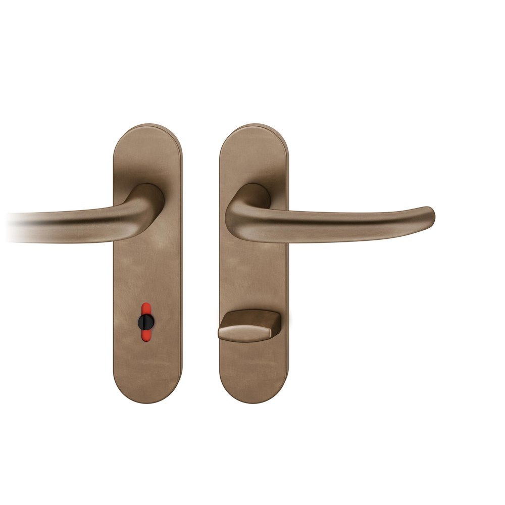 FSB Drückergarnitur mit Kurzschild 12 1023, VK 8, oval, mit Nocken, Bronze