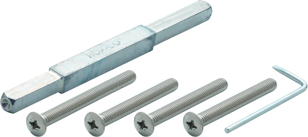 HOPPE Befestigungsset für Schutz-Türgriffgarnituren ES1 (Griff/Griff), VK 8/10/8 mm