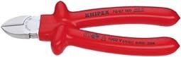 KNIPEX Seitenschneider  verchromttauchisoliert 180mm