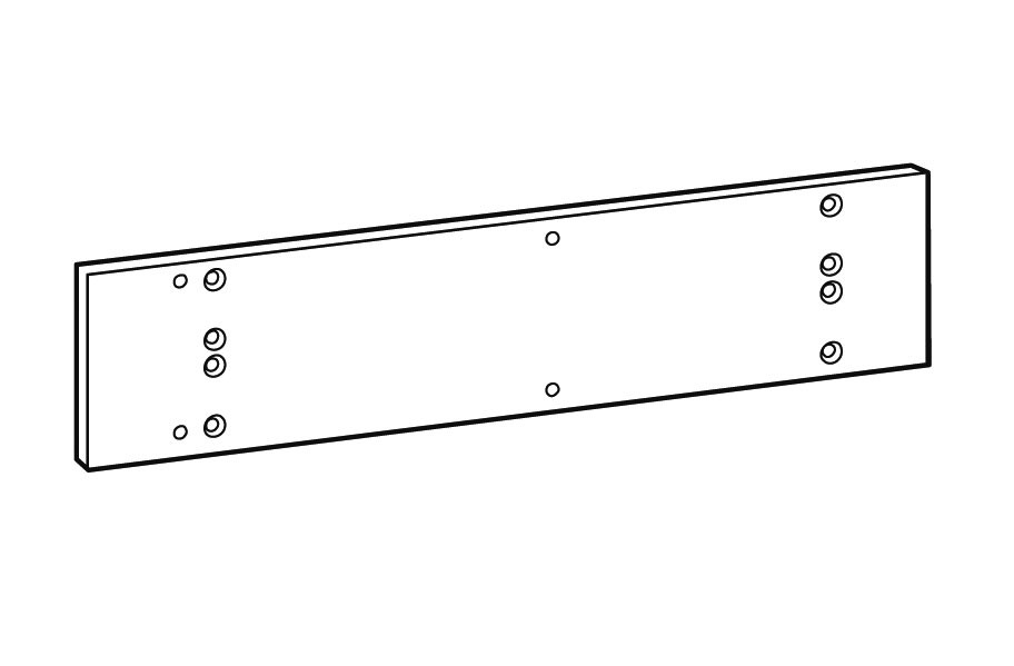 Montageplatte DORMA für Obentürschließer TS 73 V, Aluminium